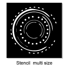 Orbit stencil avaialble in a number of sizes  min buy 3